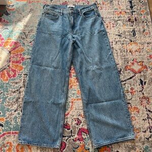 Abercrombie curve love ultra loose low rise jeans